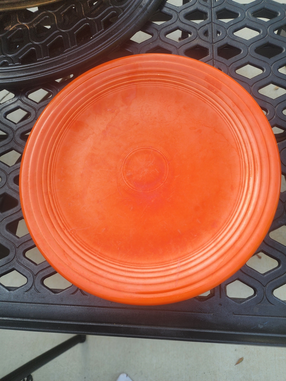 Fiesta Vintage Chop Plate, Original Red